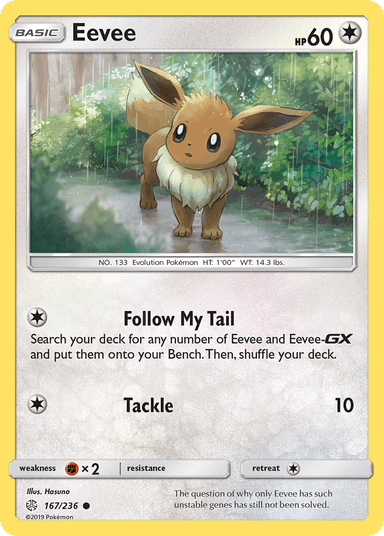 Carta Eevee 167/236 do set Cosmic Eclipse — Pokémon TCG | Bynx