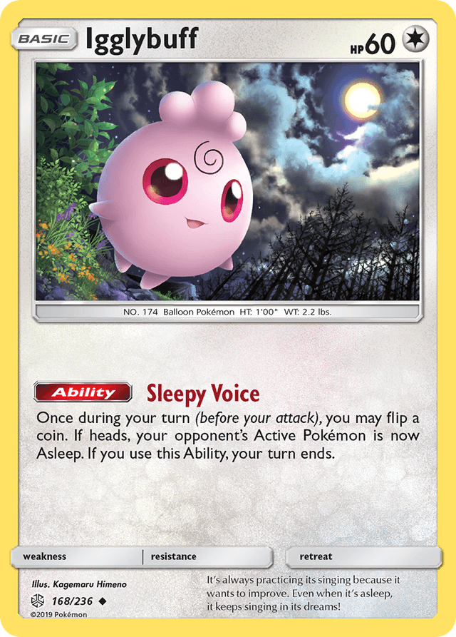 Carta Igglybuff 168/236 do set Cosmic Eclipse — Pokémon TCG | Bynx