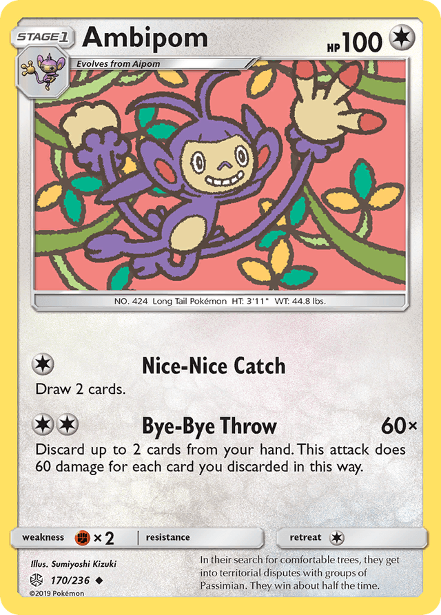 Carta Ambipom 170/236 do set Cosmic Eclipse — Pokémon TCG | Bynx