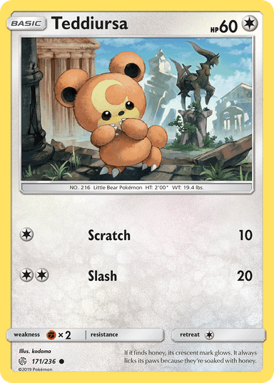Carta Teddiursa 171/236 do set Cosmic Eclipse — Pokémon TCG | Bynx