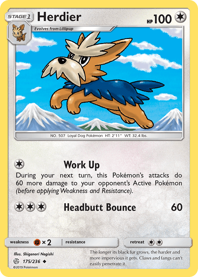 Carta Herdier 175/236 do set Cosmic Eclipse — Pokémon TCG | Bynx