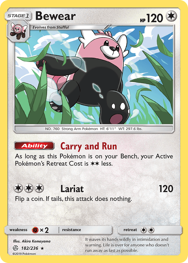 Carta Bewear 182/236 do set Cosmic Eclipse — Pokémon TCG | Bynx