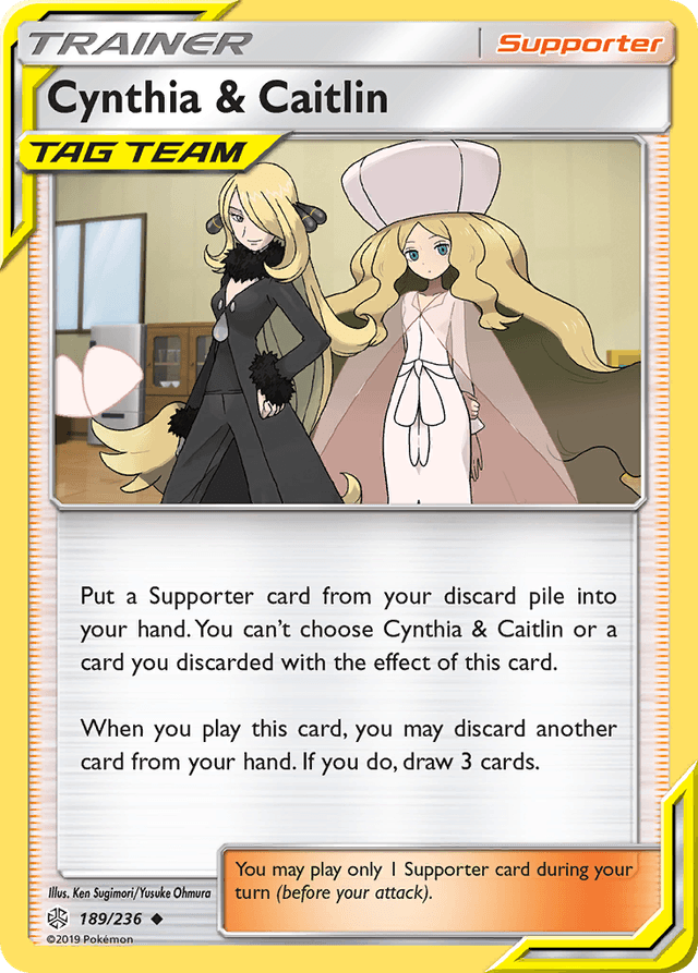Carta Cynthia & Caitlin 189/236 do set Cosmic Eclipse — Pokémon TCG | Bynx