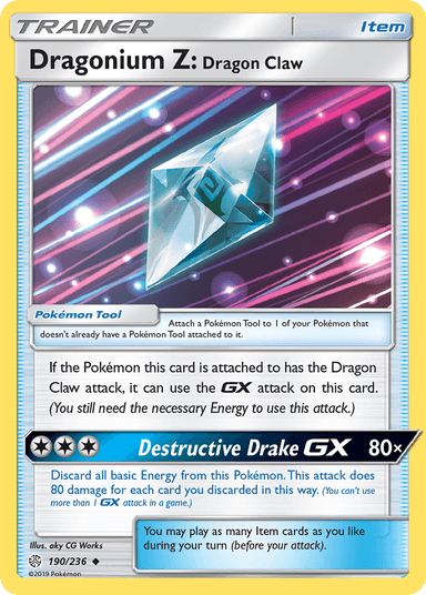 Carta Dragonium Z: Dragon Claw 190/236 do set Cosmic Eclipse — Pokémon TCG | Bynx