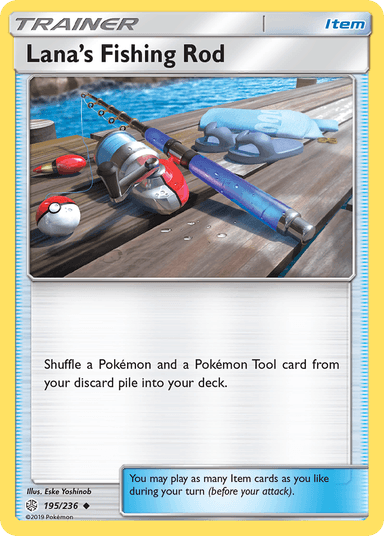 Carta Lana's Fishing Rod 195/236 do set Cosmic Eclipse — Pokémon TCG | Bynx