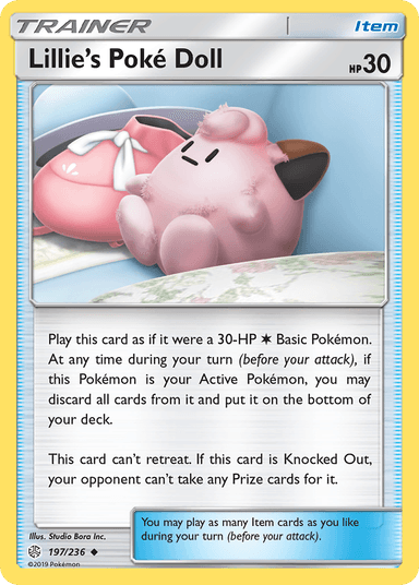 Carta Lillie's Poké Doll 197/236 do set Cosmic Eclipse — Pokémon TCG | Bynx