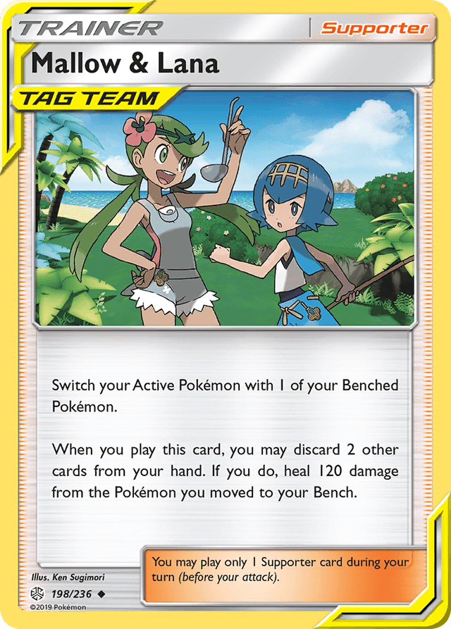 Carta Mallow & Lana 198/236 do set Cosmic Eclipse — Pokémon TCG | Bynx