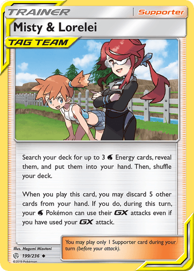 Carta Misty & Lorelei 199/236 do set Cosmic Eclipse — Pokémon TCG | Bynx