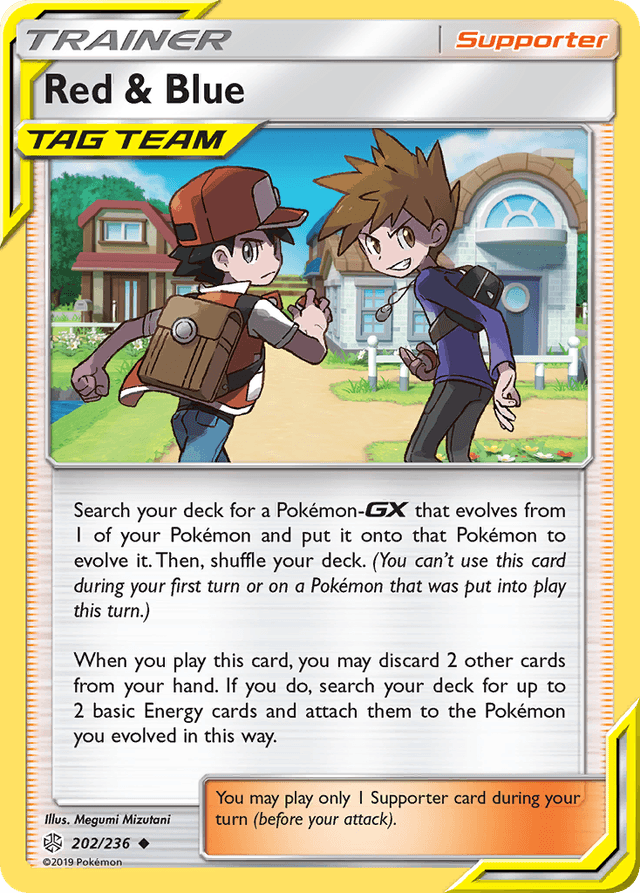Carta Red & Blue 202/236 do set Cosmic Eclipse — Pokémon TCG | Bynx