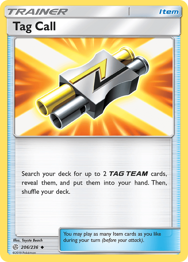 Carta Tag Call 206/236 do set Cosmic Eclipse — Pokémon TCG | Bynx