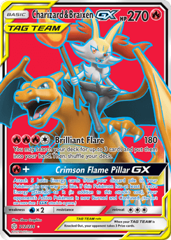Charizard & Braixen-GX 212 — Cosmic Eclipse