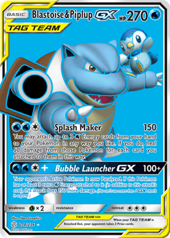 Blastoise & Piplup-GX 214 — Cosmic Eclipse