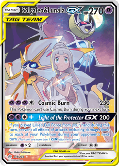 Carta Solgaleo & Lunala-GX 216 do set Cosmic Eclipse — Pokémon TCG | Bynx