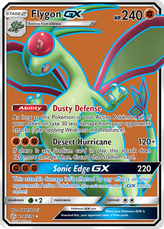 Carta Flygon-GX 218/236 do set Cosmic Eclipse — Pokémon TCG | Bynx