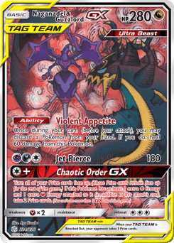 Carta Naganadel & Guzzlord-GX 224 do set Cosmic Eclipse — Pokémon TCG | Bynx
