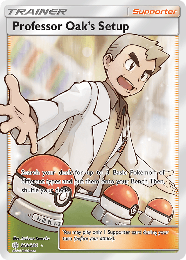 Carta Professor Oak's Setup 233/236 do set Cosmic Eclipse — Pokémon TCG | Bynx