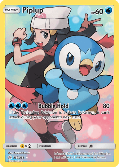 Carta Piplup 239/236 do set Cosmic Eclipse — Pokémon TCG | Bynx