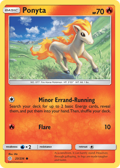 Carta Ponyta 23/236 do set Cosmic Eclipse — Pokémon TCG | Bynx