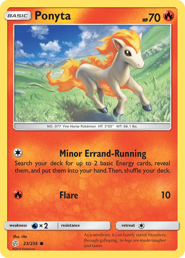 Carta Ponyta 23/236 do set Cosmic Eclipse — Pokémon TCG | Bynx