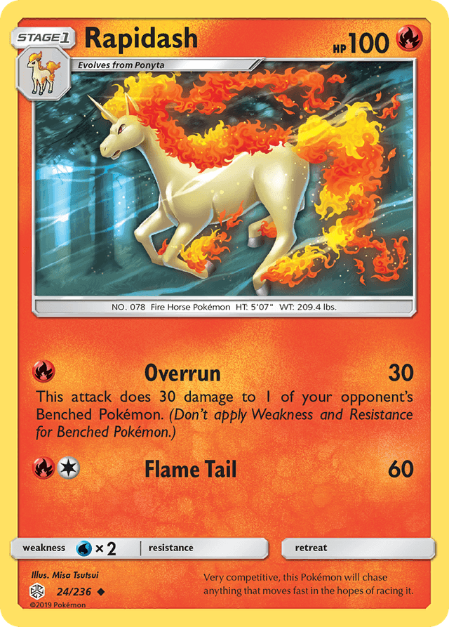 Carta Rapidash 24/236 do set Cosmic Eclipse — Pokémon TCG | Bynx