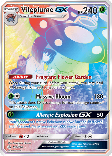 Carta Vileplume-GX 250/236 do set Cosmic Eclipse — Pokémon TCG | Bynx