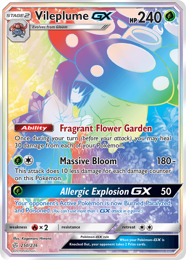 Carta Vileplume-GX 250/236 do set Cosmic Eclipse — Pokémon TCG | Bynx