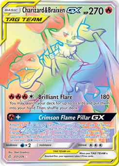 Charizard & Braixen-GX 251 — Cosmic Eclipse