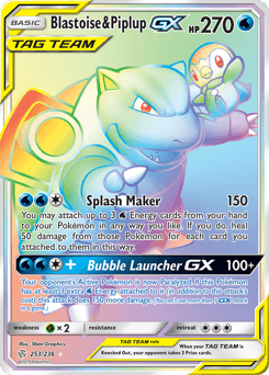 Blastoise & Piplup-GX 253 — Cosmic Eclipse