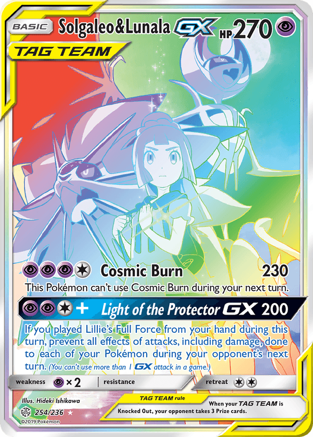 Carta Solgaleo & Lunala-GX 254/236 do set Cosmic Eclipse — Pokémon TCG | Bynx
