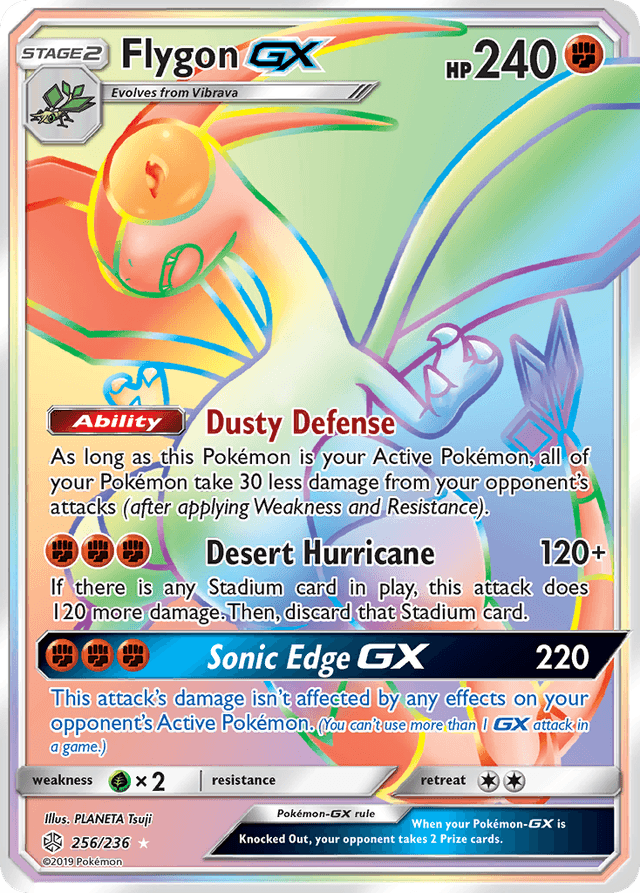 Carta Flygon-GX 256/236 do set Cosmic Eclipse — Pokémon TCG | Bynx