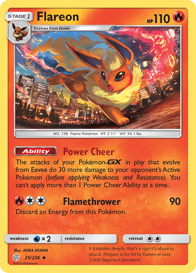 Carta Flareon 25/236 do set Cosmic Eclipse — Pokémon TCG | Bynx