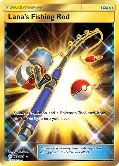 Carta Lana's Fishing Rod 266/236 do set Cosmic Eclipse — Pokémon TCG | Bynx