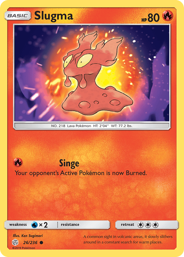 Carta Slugma 26/236 do set Cosmic Eclipse — Pokémon TCG | Bynx