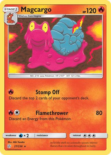Carta Magcargo 27/236 do set Cosmic Eclipse — Pokémon TCG | Bynx