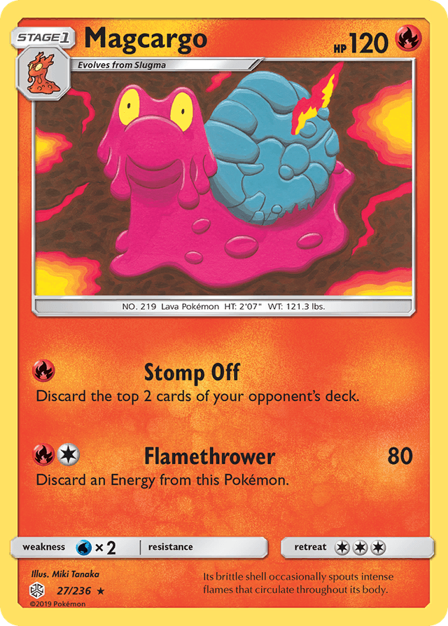 Carta Magcargo 27/236 do set Cosmic Eclipse — Pokémon TCG | Bynx