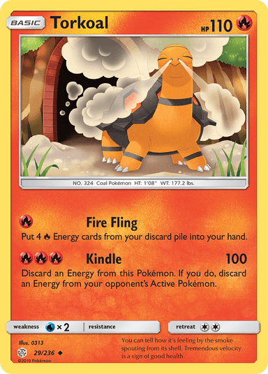 Carta Torkoal 29/236 do set Cosmic Eclipse — Pokémon TCG | Bynx