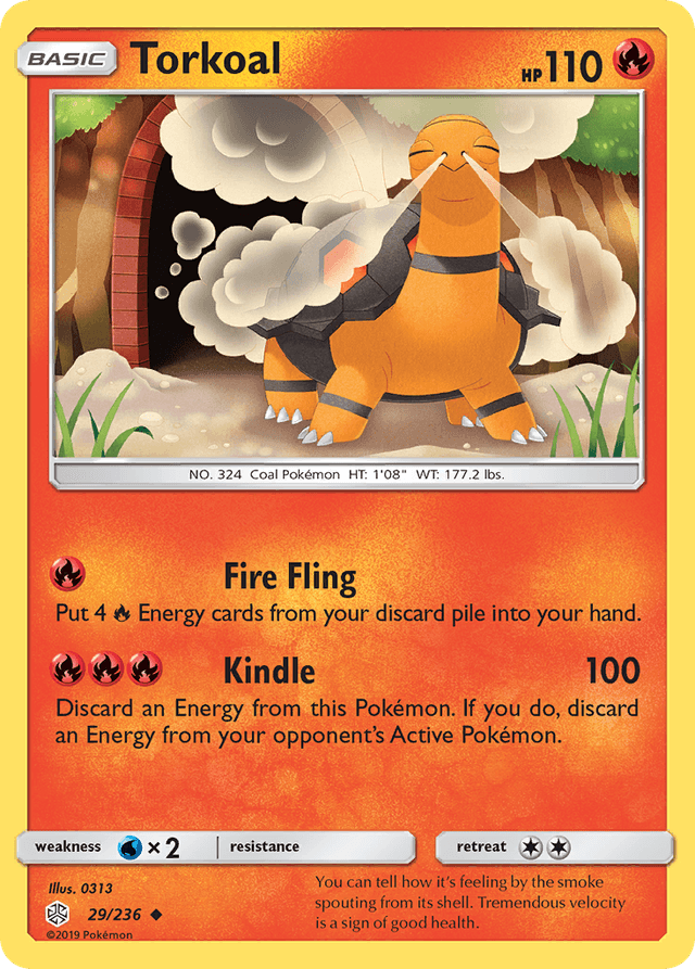Carta Torkoal 29/236 do set Cosmic Eclipse — Pokémon TCG | Bynx