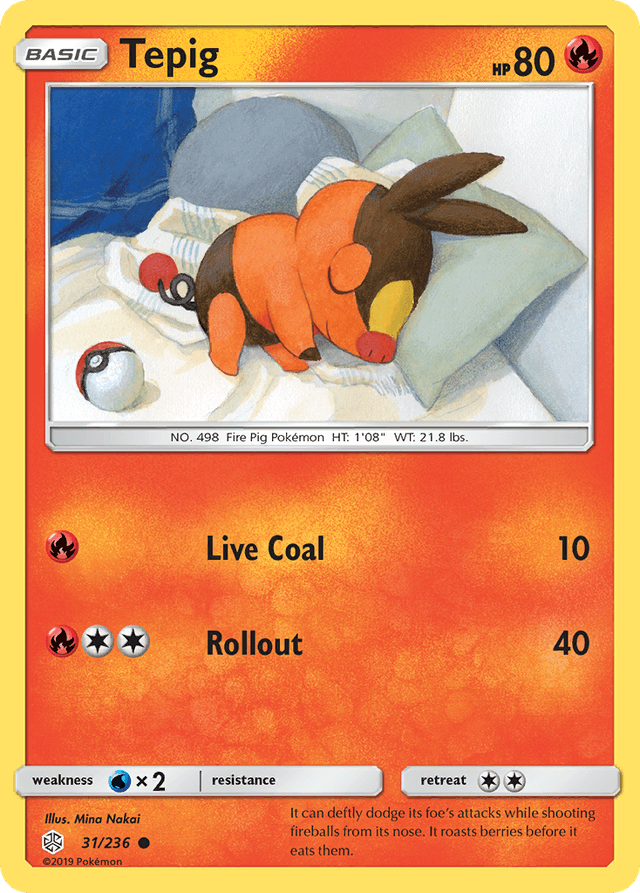 Carta Tepig 31/236 do set Cosmic Eclipse — Pokémon TCG | Bynx