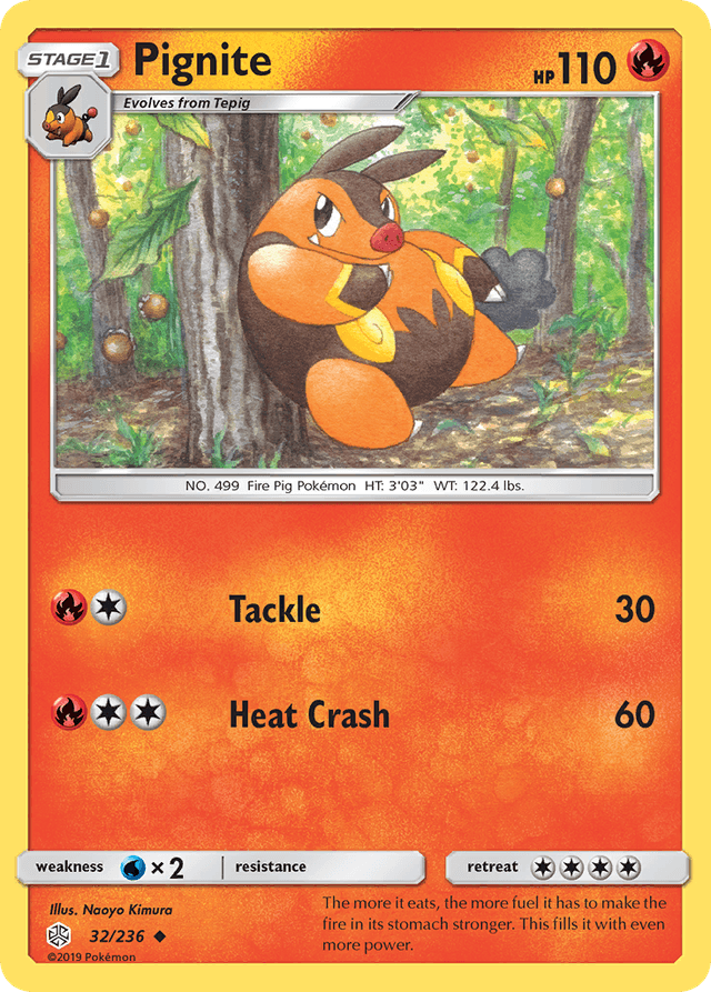 Carta Pignite 32/236 do set Cosmic Eclipse — Pokémon TCG | Bynx