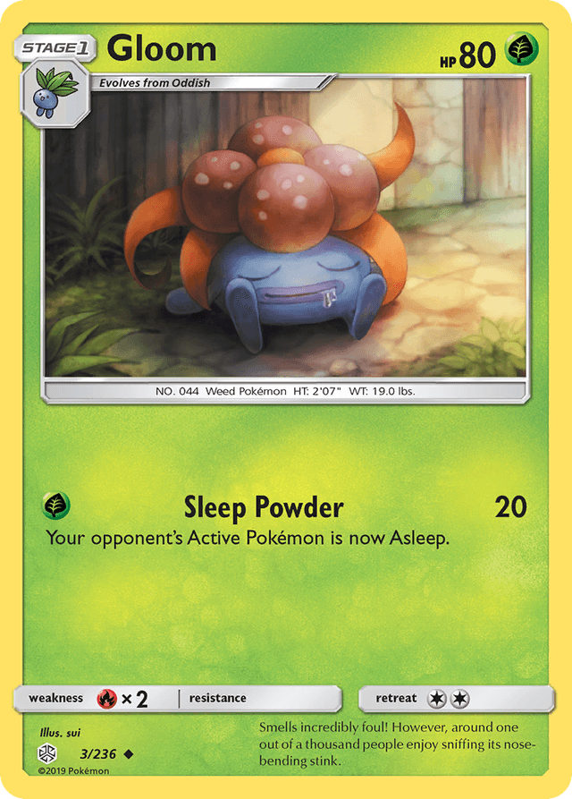 Carta Gloom 3/236 do set Cosmic Eclipse — Pokémon TCG | Bynx