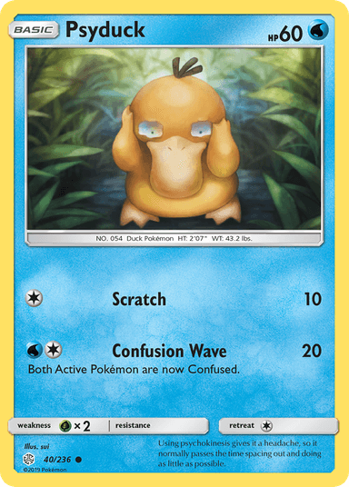 Carta Psyduck 40/236 do set Cosmic Eclipse — Pokémon TCG | Bynx