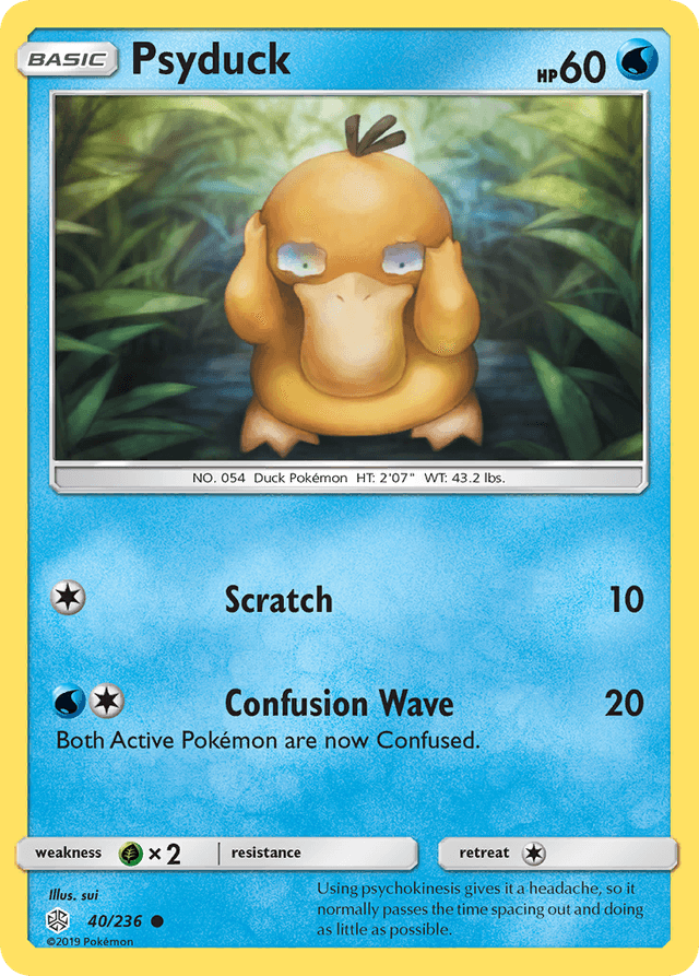 Carta Psyduck 40/236 do set Cosmic Eclipse — Pokémon TCG | Bynx