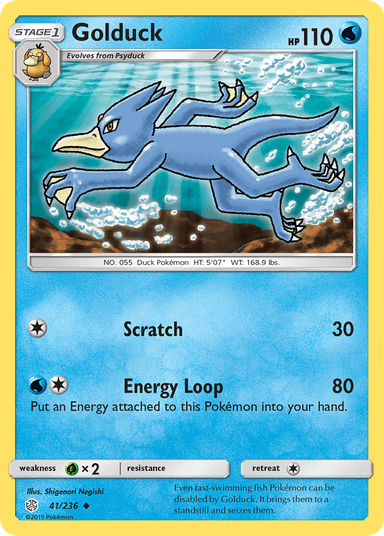 Carta Golduck 41/236 do set Cosmic Eclipse — Pokémon TCG | Bynx