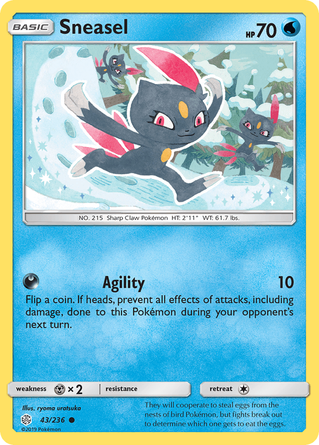 Carta Sneasel 43/236 do set Cosmic Eclipse — Pokémon TCG | Bynx