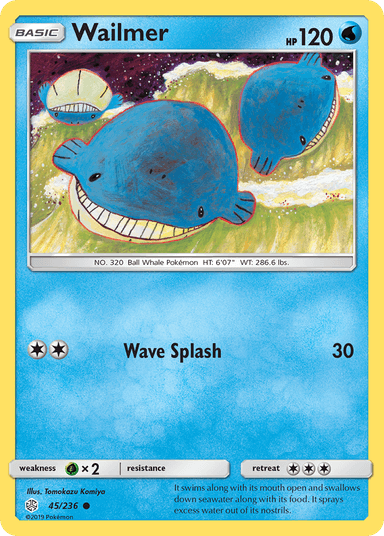 Carta Wailmer 45/236 do set Cosmic Eclipse — Pokémon TCG | Bynx