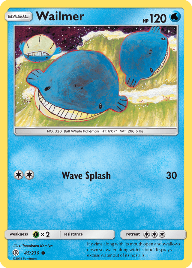 Carta Wailmer 45/236 do set Cosmic Eclipse — Pokémon TCG | Bynx