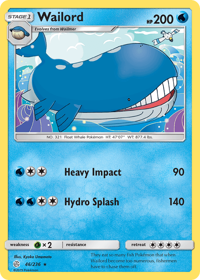 Carta Wailord 46/236 do set Cosmic Eclipse — Pokémon TCG | Bynx