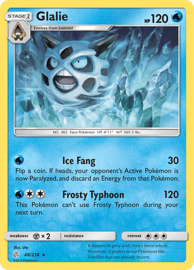 Carta Glalie 48/236 do set Cosmic Eclipse — Pokémon TCG | Bynx