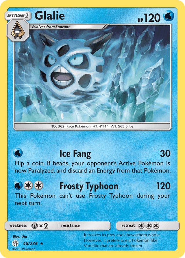 Carta Glalie 48/236 do set Cosmic Eclipse — Pokémon TCG | Bynx