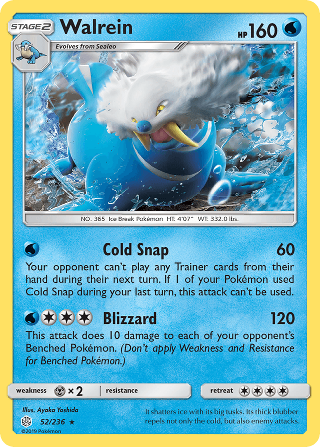 Carta Walrein 52/236 do set Cosmic Eclipse — Pokémon TCG | Bynx